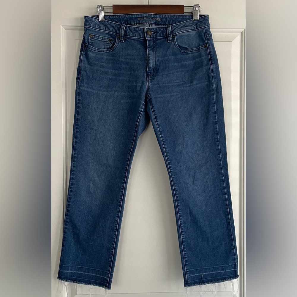 Michael Kors Dark Blue Jeans with Slight Distressed Look